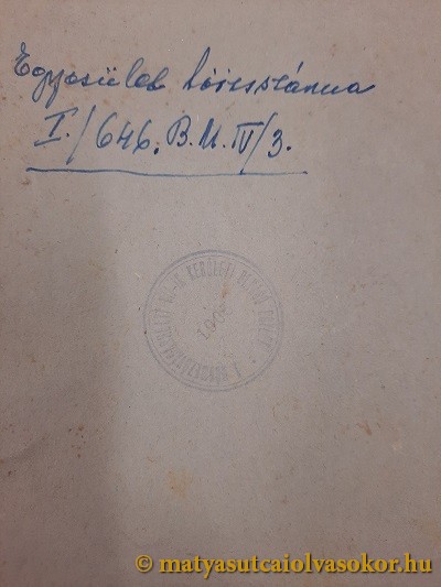 A Mátyás Utcai Olvasókör 1905-ös bejegyzéséről.