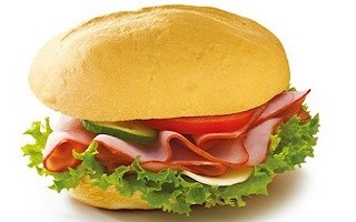 A rajzon szendvics (hamburger) látható.