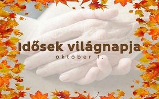 A képen az idősek világnapját hirdető lap látható.